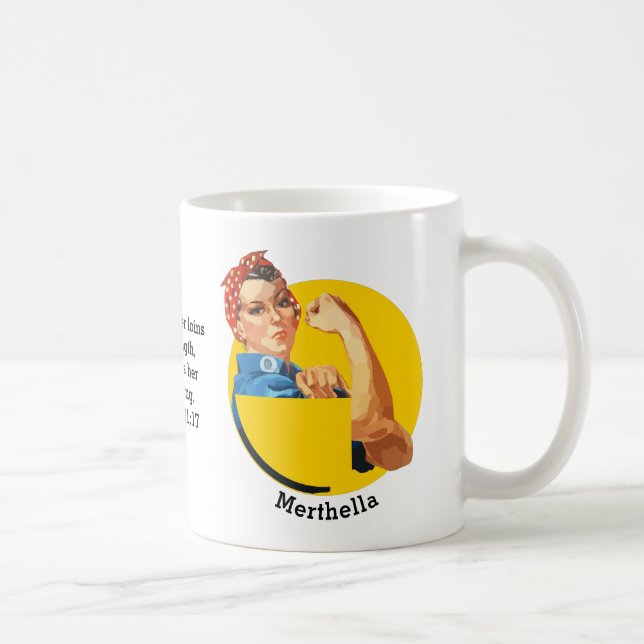 Caneca De Café Clássica ROSIE RIVETER Coffee Mg Personalizada (Direita)
