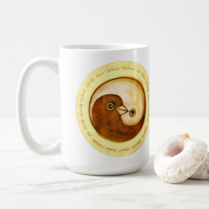Caneca de café clássica Yin Yang - pombas de paz d