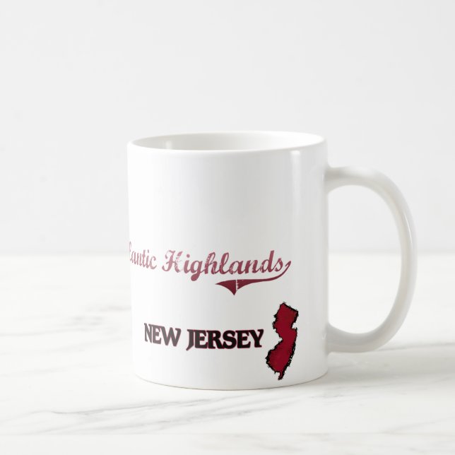 Caneca De Café Clássico atlântico da cidade de New-jersey das (Direita)