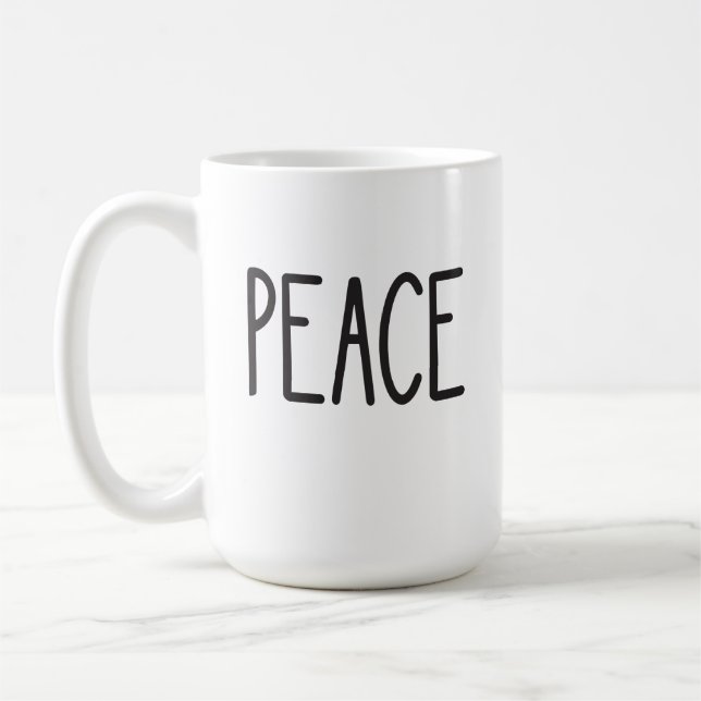 Caneca De Café Clássico Café Mug: PEACE (Esquerda)