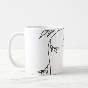 Caneca de Café Clássico com Monograma de Casamento