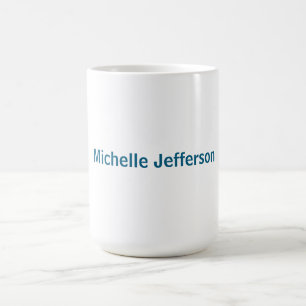 Caneca De Café Clássico Criativo Moderno Branco Azul Oceano