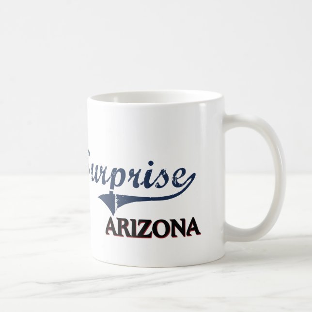 Caneca De Café Clássico da cidade da arizona da surpresa (Direita)
