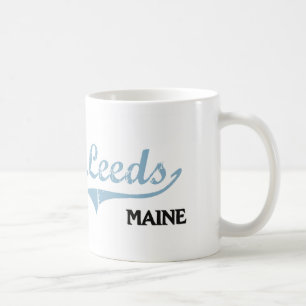 Caneca De Café Clássico da cidade de Leeds Maine