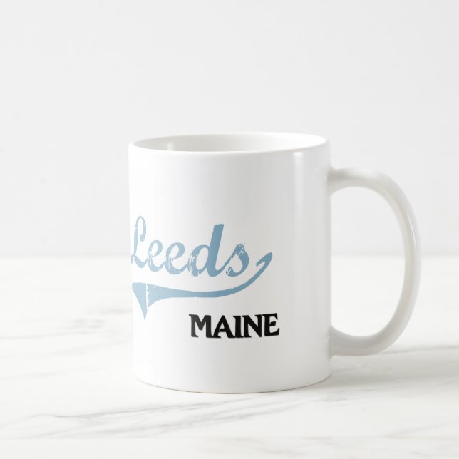 Caneca De Café Clássico da cidade de Leeds Maine (Direita)
