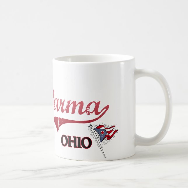 Caneca De Café Clássico da cidade de Parma Ohio (Direita)