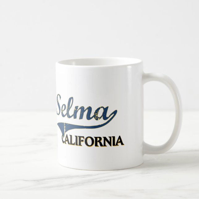 Caneca De Café Clássico da cidade de Selma Califórnia (Direita)