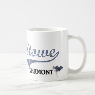 Caneca De Café Clássico da cidade de Stowe Vermont