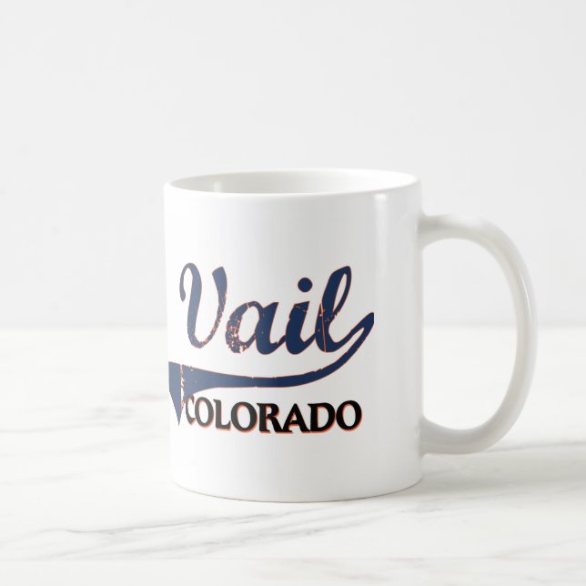 Caneca De Café Clássico da cidade de Vail Colorado (Direita)