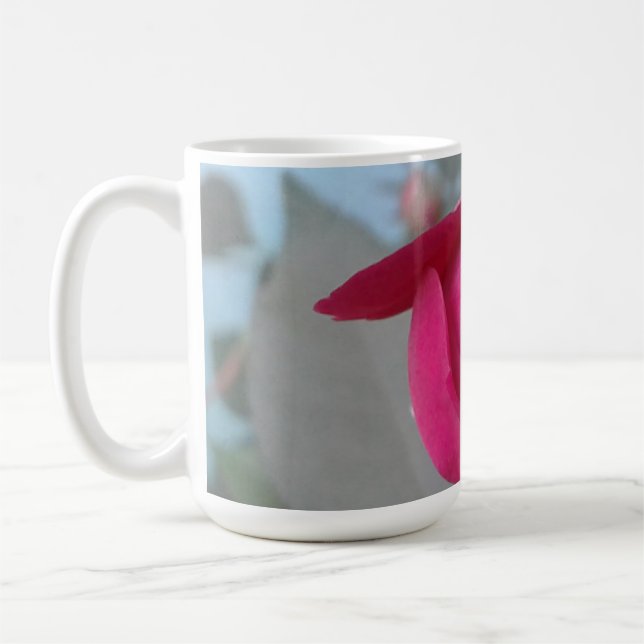 Caneca De Café Clássico da Rosa vermelha Romântica (Esquerda)