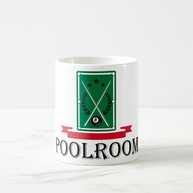 Caneca De Café Clássico de Bilhar de 8 Bolas (Criador carregado)
