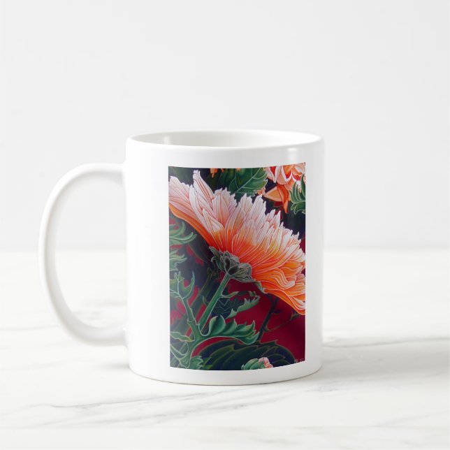 Caneca De Café Clássico de Chrysanthemum 11 oz (Esquerda)
