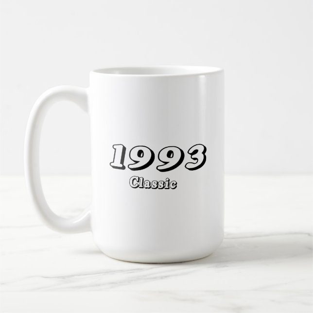 Caneca De Café Clássico Design Retro Vintage 1993 (Esquerda)