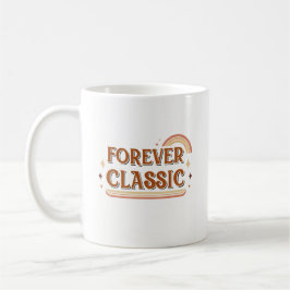 Caneca De Café Clássico Eterno – Tipografia Retro Minimalista iMu