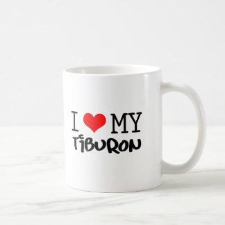 Caneca De Café Clássico "eu amo design do meu Tiburon"