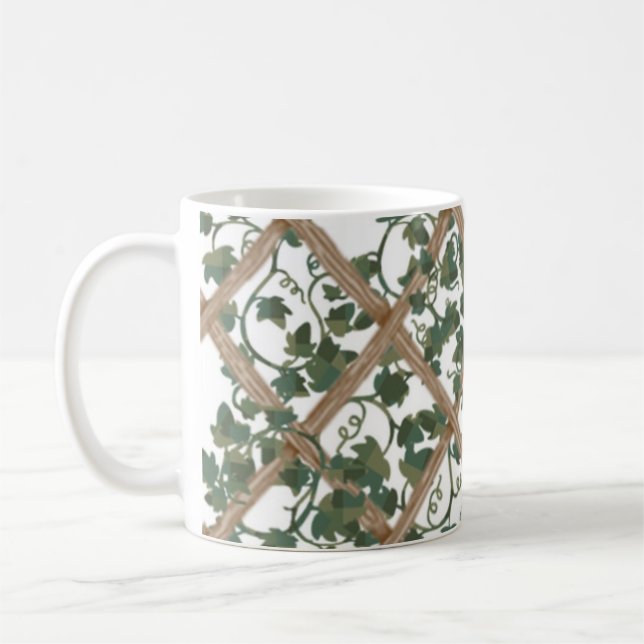 Caneca De Café Clássico, floral (Esquerda)