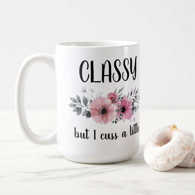 Caneca De Café Clássico, mas eu xingo um pouco (Com Donut)