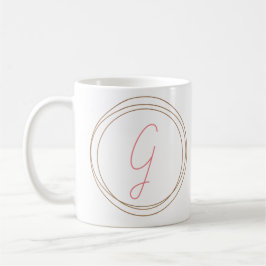 Caneca De Café Clássico Monograma Mug "G"