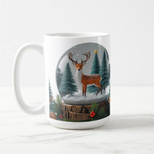 Caneca De Café Clássico Mug 15 oz Woodland - Globo de Neve de Nat