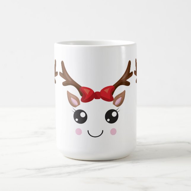 Caneca De Café Clássico Mug Cute Reindeer Natal (Centro)