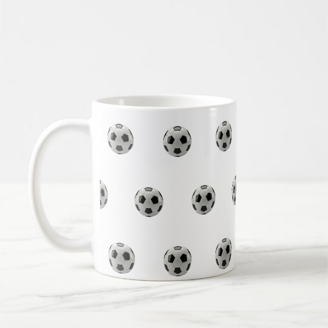 Caneca De Café Clássico - Mug de padrão de bola de futebol (Esquerda)