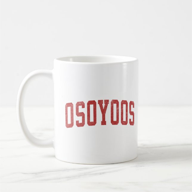Caneca De Café Clássico Osoyoos BC deserto canadense afligido (Esquerda)
