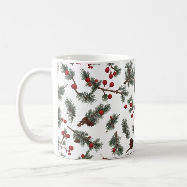 Caneca De Café Clássico Pavimento Pórtico Prefácio Natal Mug (Esquerda)