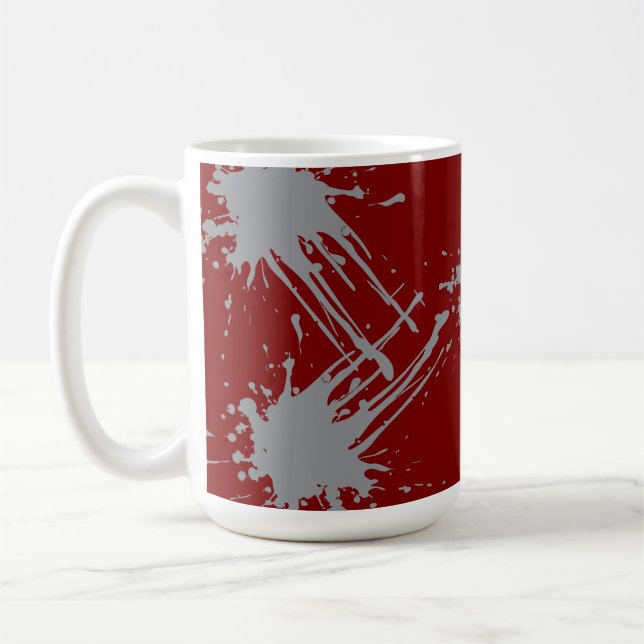 Caneca De Café Clássico Prata Grená  (Esquerda)