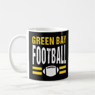 Caneca De Café Clássico Retro Green Bay Futebol em Wisconsin Gree