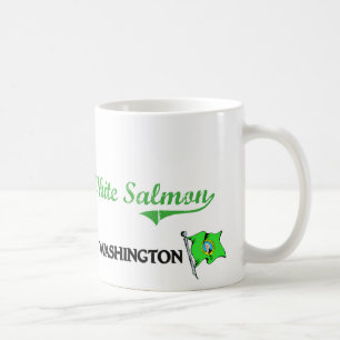 Caneca De Café Clássico Salmon branco da cidade de Washington