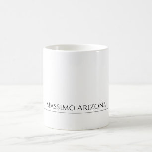 Caneca De Café Clássico Simples Elegante Preto e Branco Minimalis