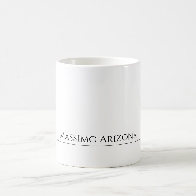 Caneca De Café Clássico Simples Elegante Preto e Branco Minimalis (Centro)