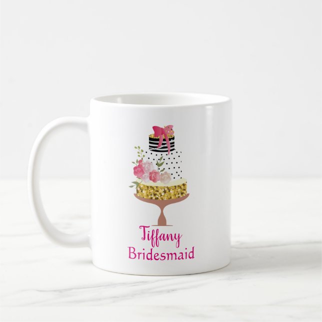 Caneca De Café Classy Cake Bridesmaid (Esquerda)
