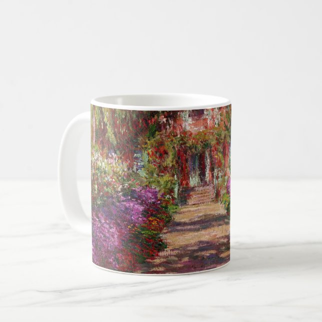 Caneca De Café Claude Monet | A Pathway in Monet's Garden (Frente Esquerda)