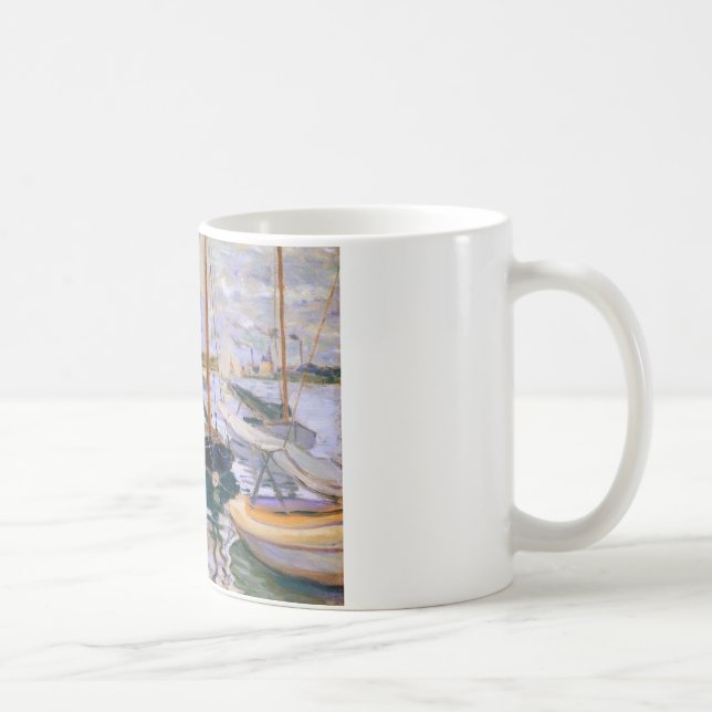 Caneca De Café Claude Monet - Barcos à vela no Sena (Direita)
