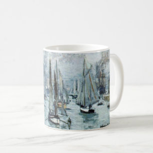 Caneca De Café Claude Monet Barcos de Pesca que Saem do porto