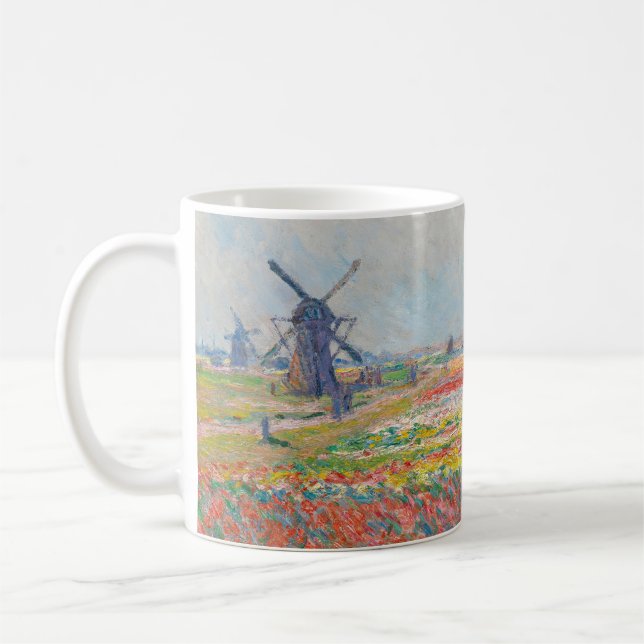 Caneca De Café Claude Monet - Campos Tulip perto de Haia (Esquerda)