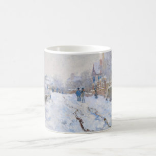 Caneca De Café Claude Monet - Cena de neve em Argenteuil