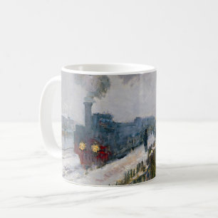 Caneca De Café Claude Monet - Comboio na neve / A locomotiva