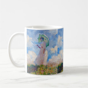 Caneca De Café Claude Monet - Mulher com Guarda-Sol virada para a