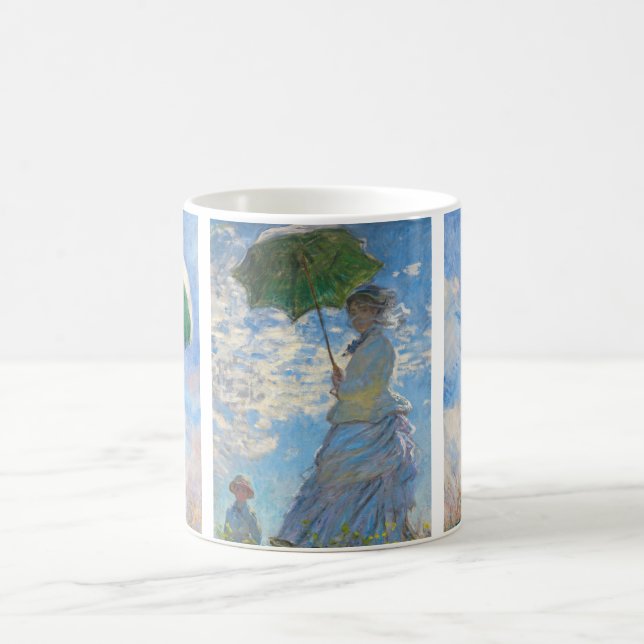 Caneca De Café Claude Monet - Mulher com uma série de Parasol (Centro)
