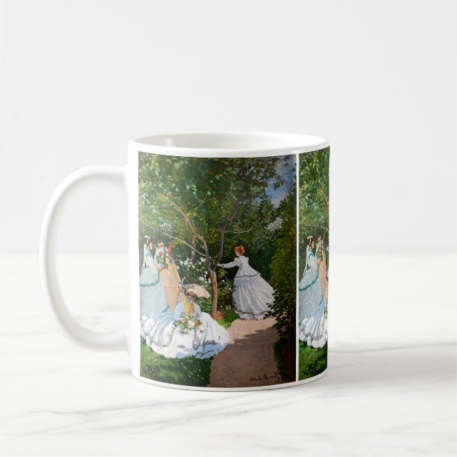 Caneca De Café Claude Monet - Mulheres no Jardim (Esquerda)