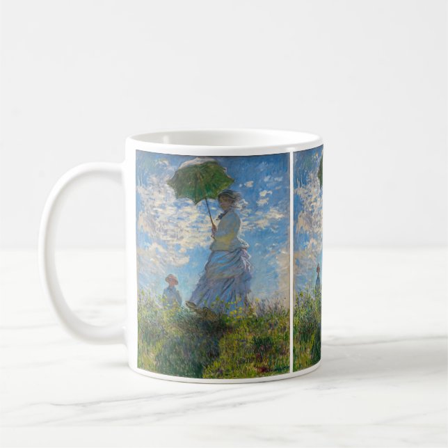 Caneca De Café Claude Monet - O Promenade, Mulher com Parasol (Esquerda)