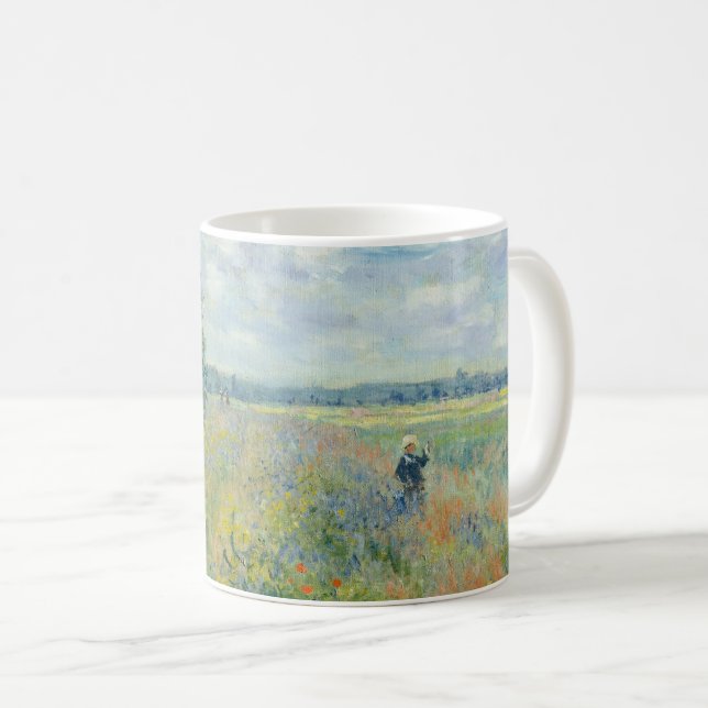 Caneca De Café Claude Monet - Poppy Fields próximo da Argentina ( (Frente Esquerda)