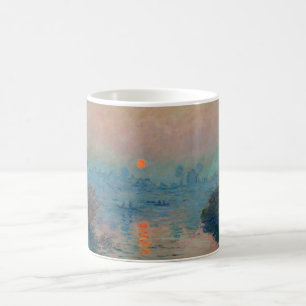 Caneca De Café Claude Monet - Pôr do sol no Sena em Lavacourt