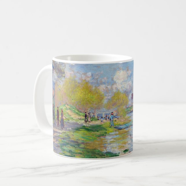 Caneca De Café Claude Monet - Primavera do Sena (Frente Esquerda)