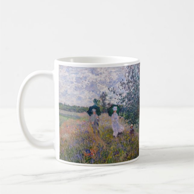 Caneca De Café Claude Monet - Promenade perto do Argenteuil (Esquerda)