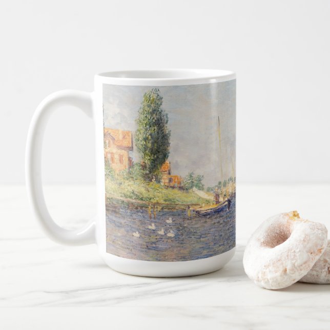Caneca De Café Claude Monet. Red Boats, Argentina (Com Donut)