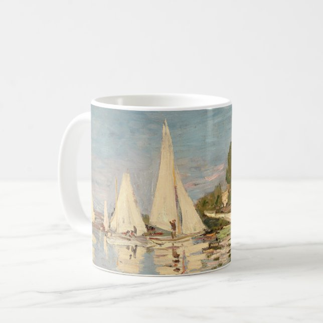 Caneca De Café Claude Monet | Regatta at Argenteuil, c.1872 (Frente Esquerda)