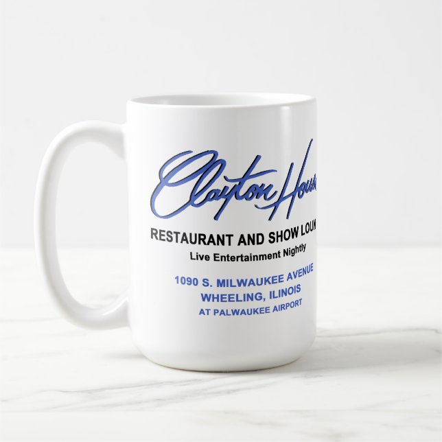 Caneca De Café Clayton House Restaurant, Wheeling, IL (Esquerda)